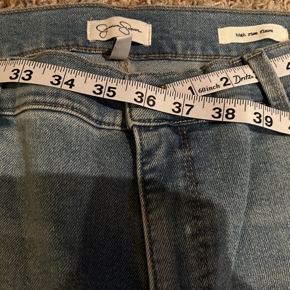 Jessica Simpson Ladies High-Rise 5-pocket Flare Jeans, Light Wash, Blue, Size 16 - Picture 6 of 6